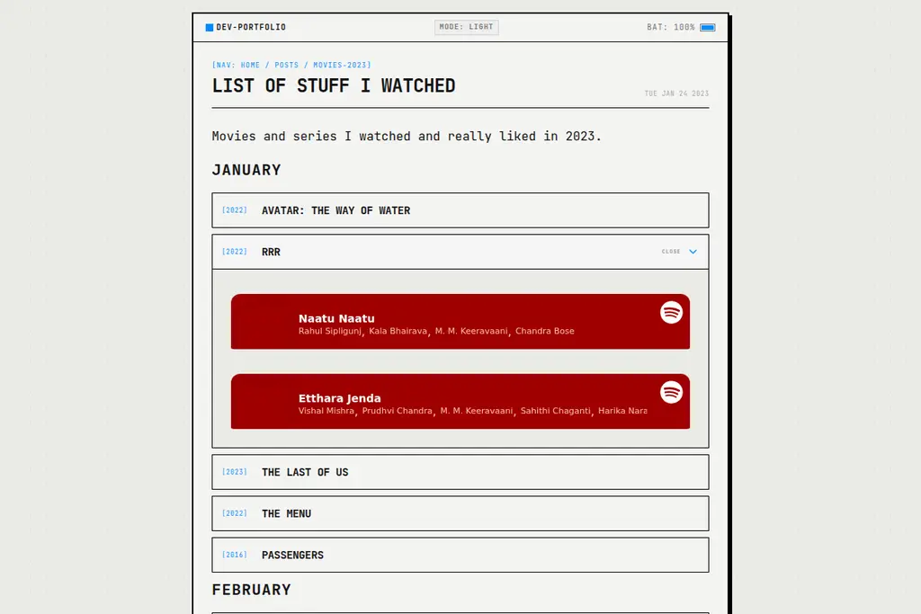 New Expandable Lists