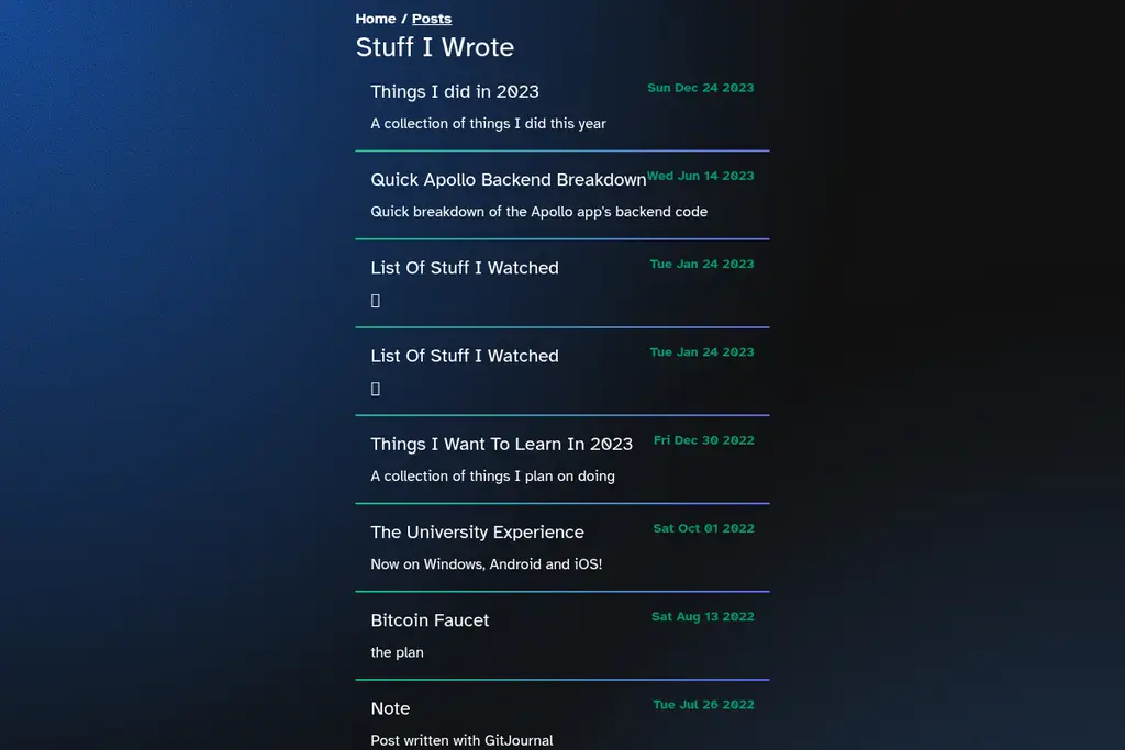 Old Lists