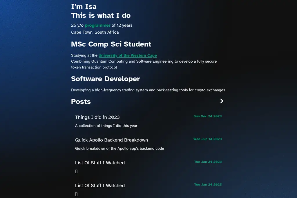 Old Homepage